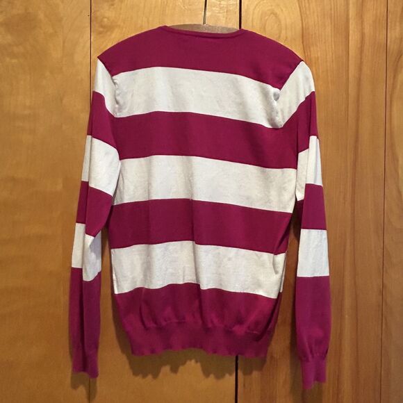 Ralph Lauren Sport Womens Stripe Vneck Sweater-Sz XL-Preppy-Old Money - Picture 5 of 8